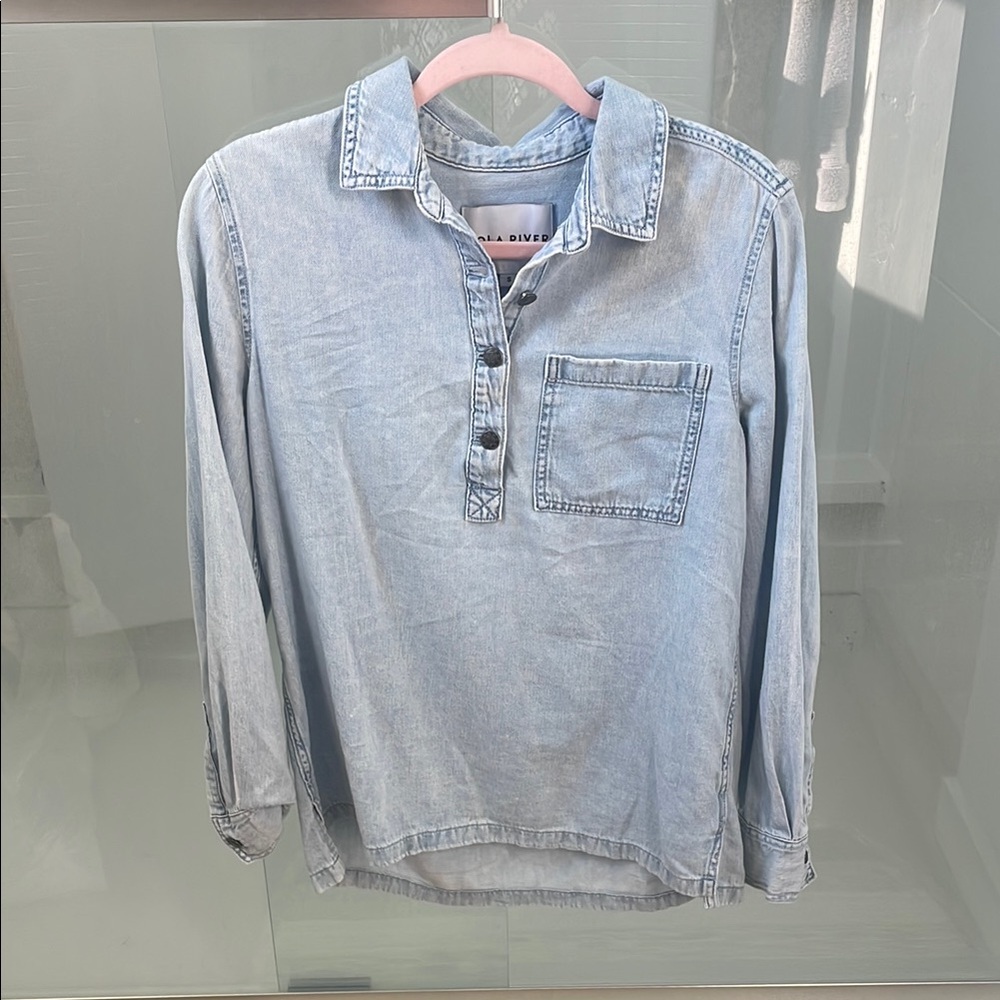 Lola Light Blue Button Down Shirt